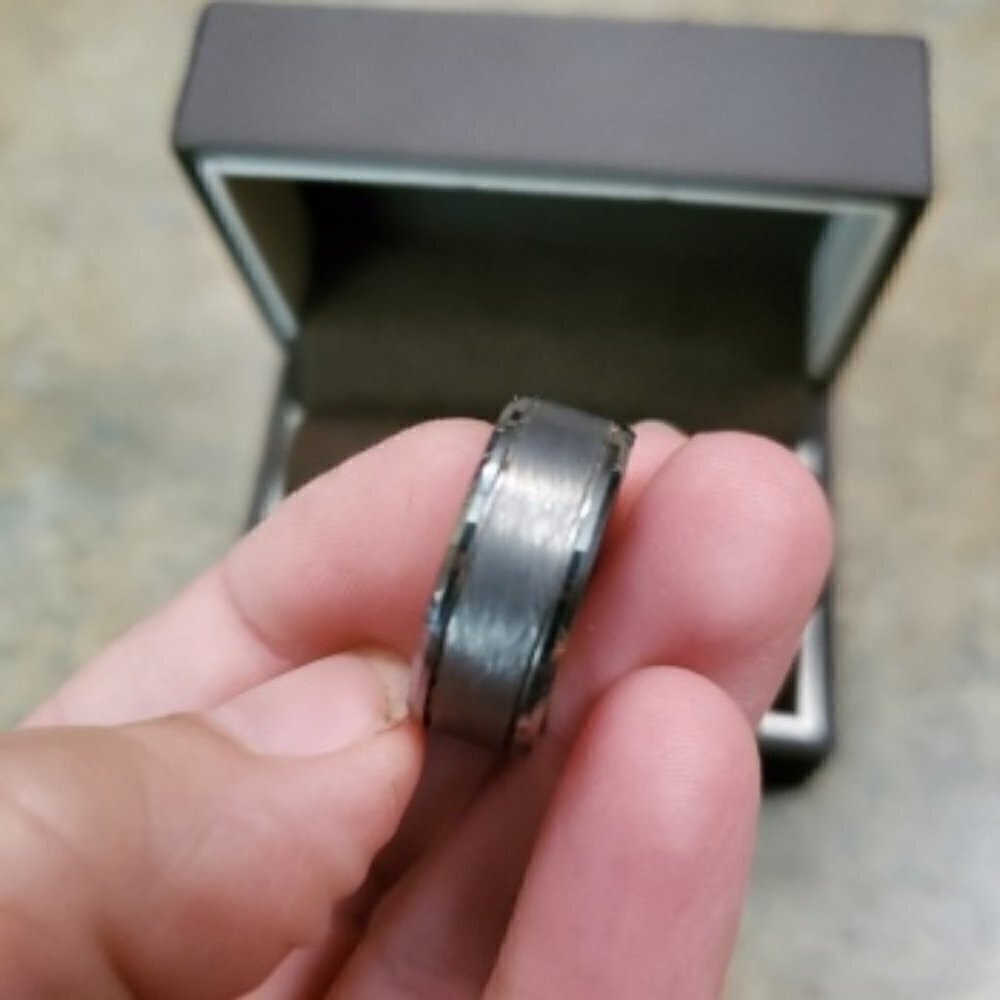 Tungstem Wedding band size 7 - Picture 3 of 5
